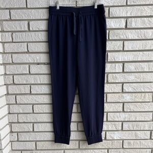 Wilfred Navy Crepe Ankle Length Pants with Drawstring Waist Size 4